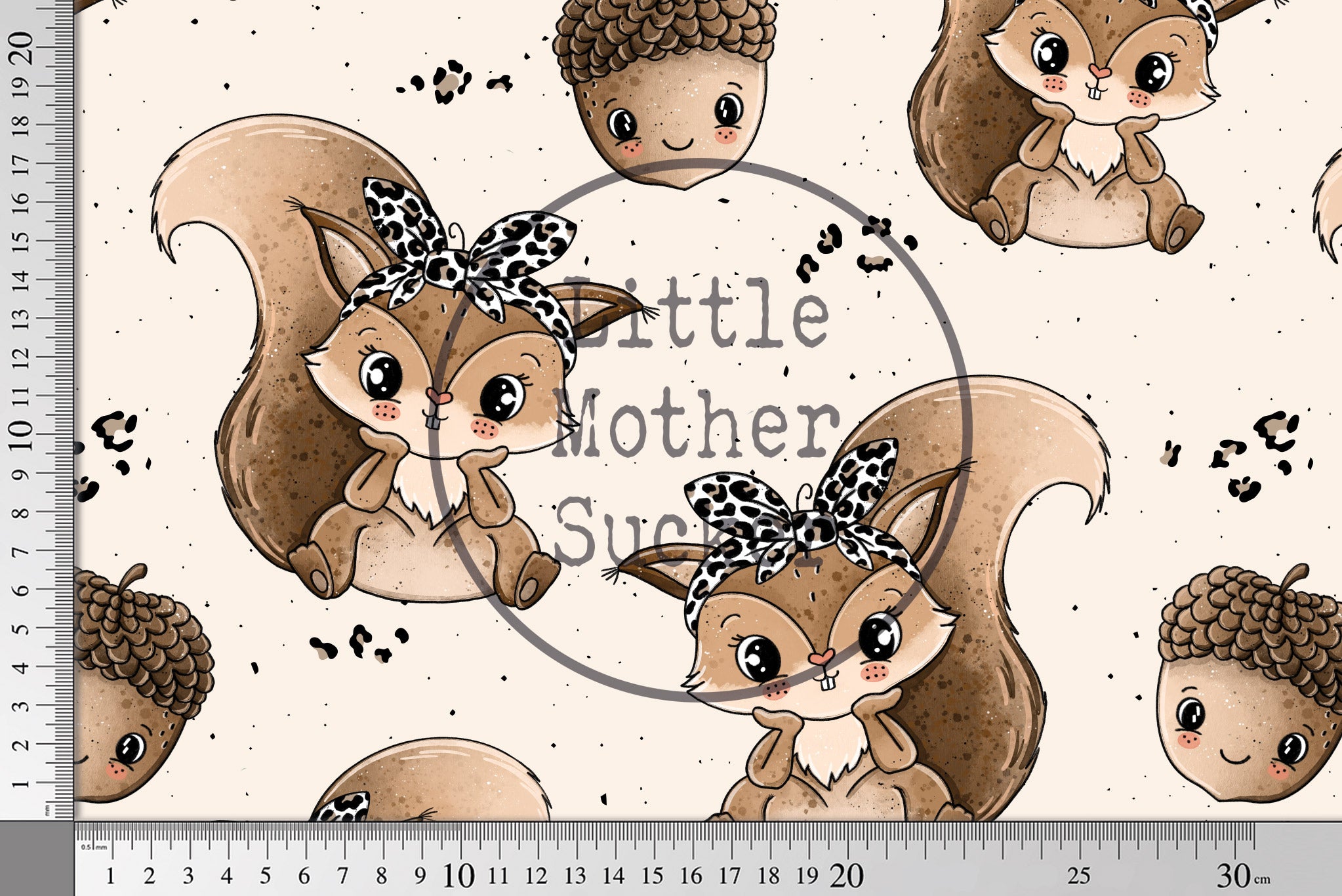 Supersoft Premium BIO French Terry "Leo Eichhörnchen" 0,5 m