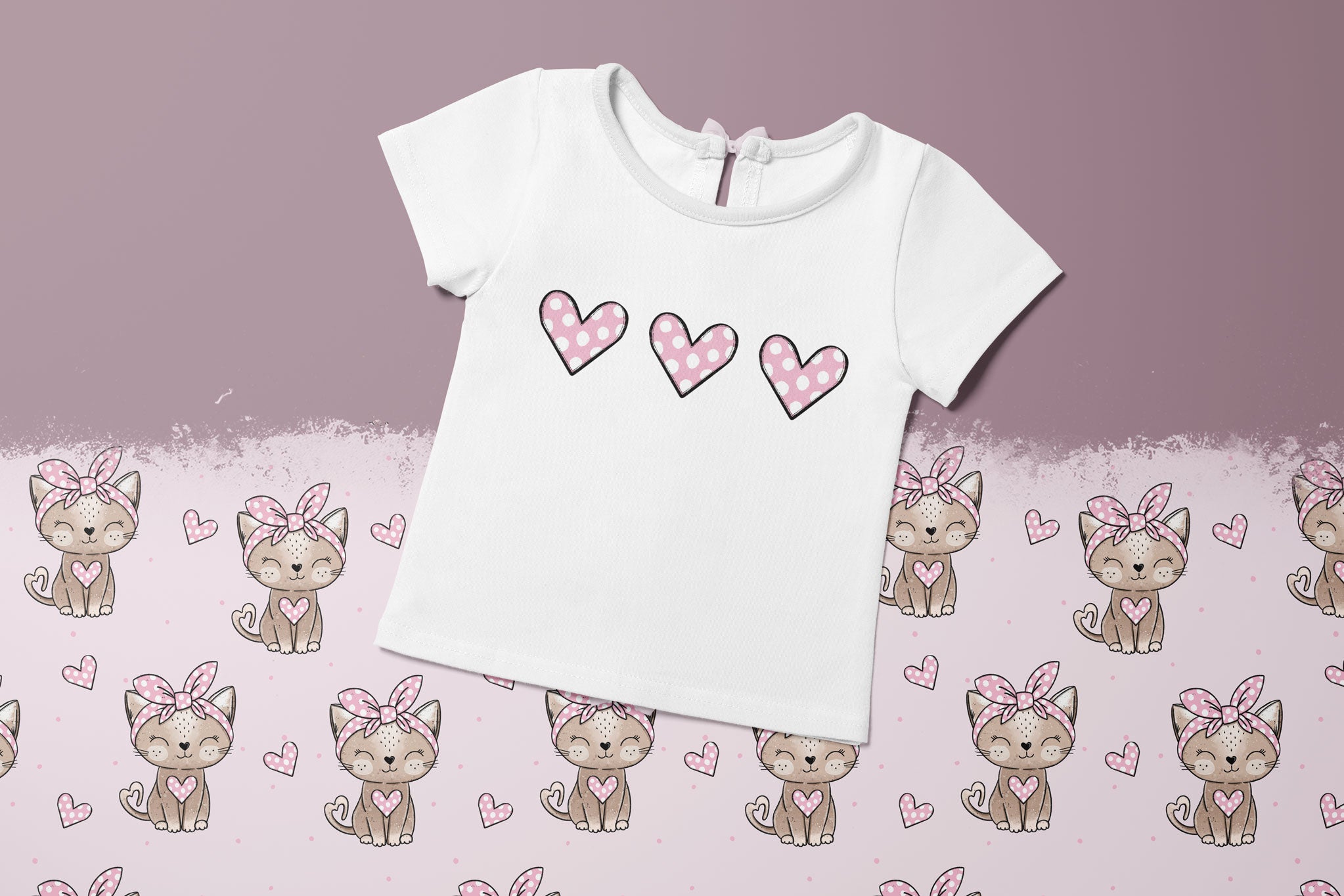 Bügelbild "Leo Kitty Sister Collection" rosa