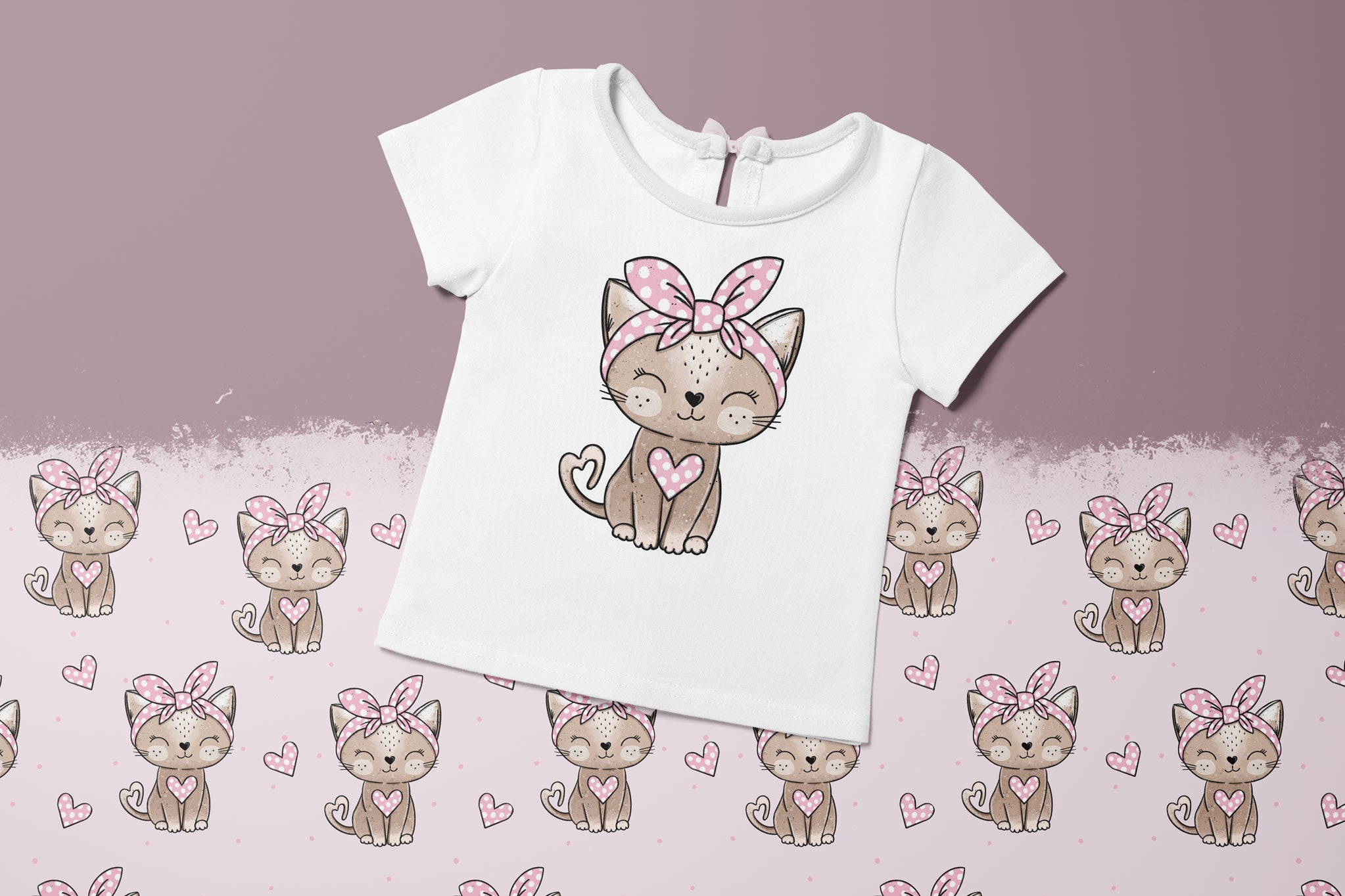 Bügelbild "Leo Kitty Sister Collection" rosa