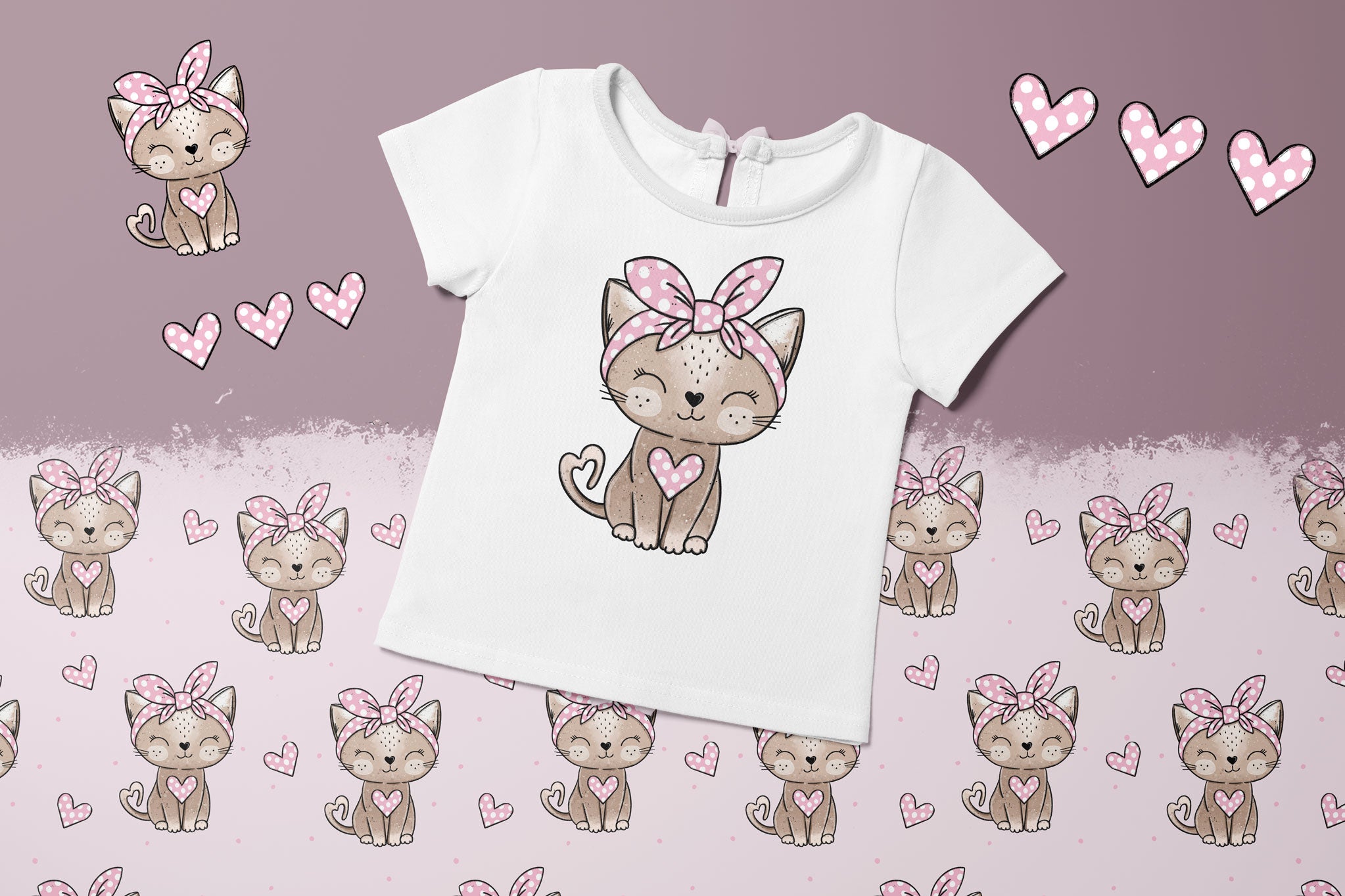 Bügelbild "Leo Kitty Sister Collection" rosa