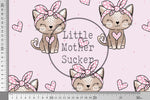 Lade das Bild in den Galerie-Viewer, Supersoft Premium French Terry &quot;Leo Kitty Sister&quot; Punkte groß 0,5 m
