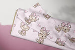 Lade das Bild in den Galerie-Viewer, Supersoft Premium French Terry &quot;Leo Kitty Sister&quot; Punkte groß 0,5 m
