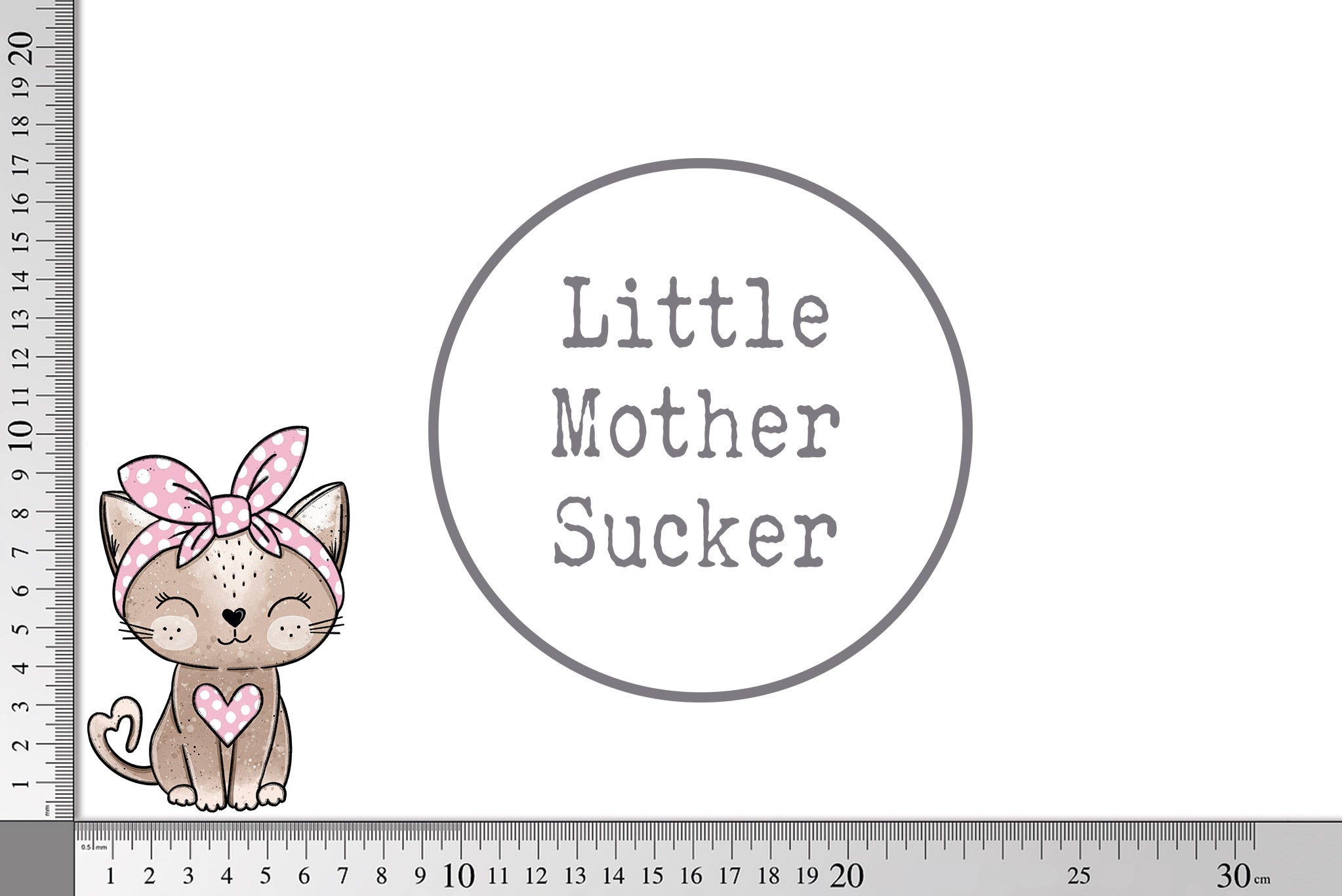 Bügelbild "Leo Kitty Sister Collection" rosa