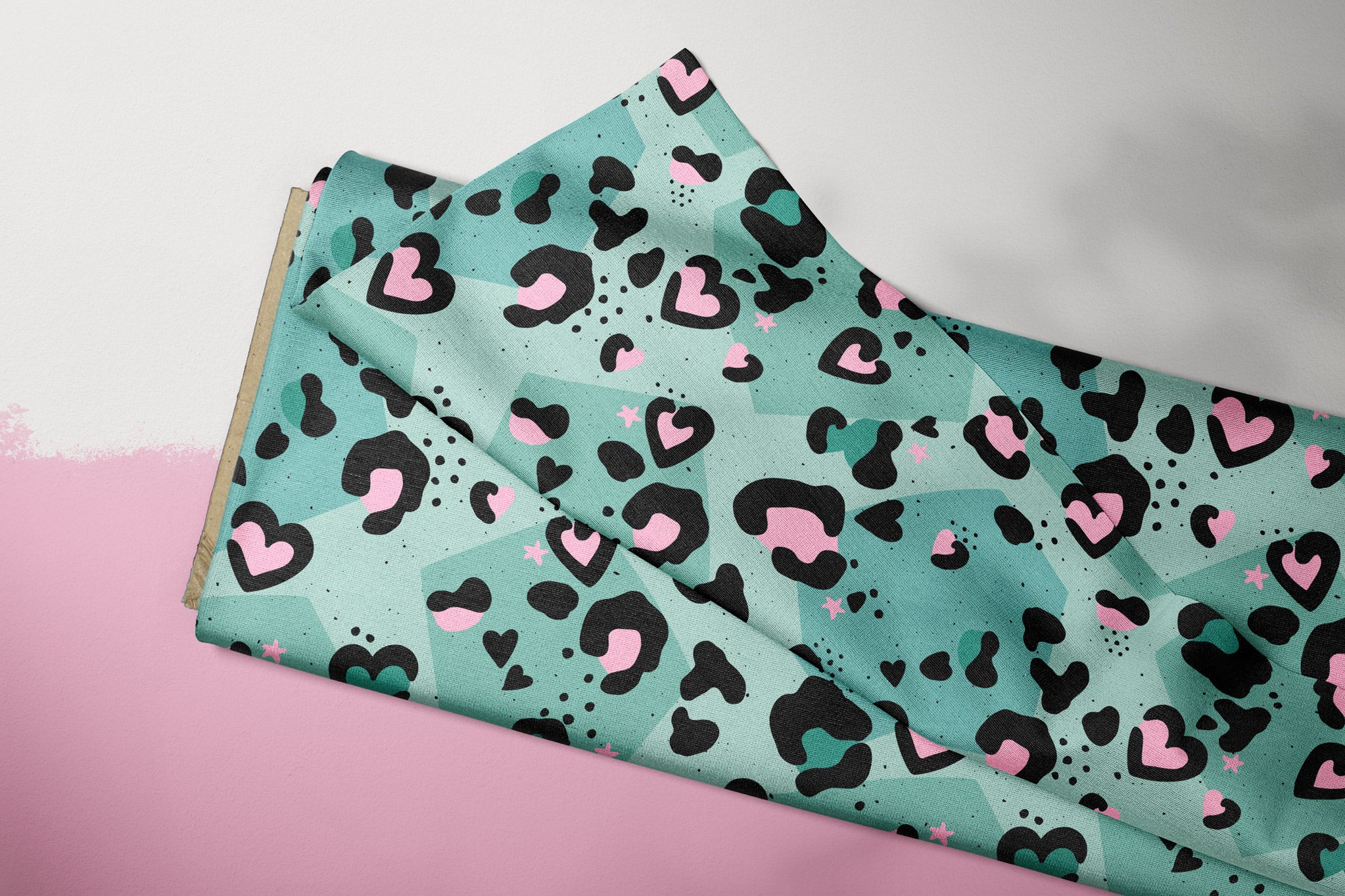 Supersoft Premium Jersey "Leolove" teal mittel 0,5 m