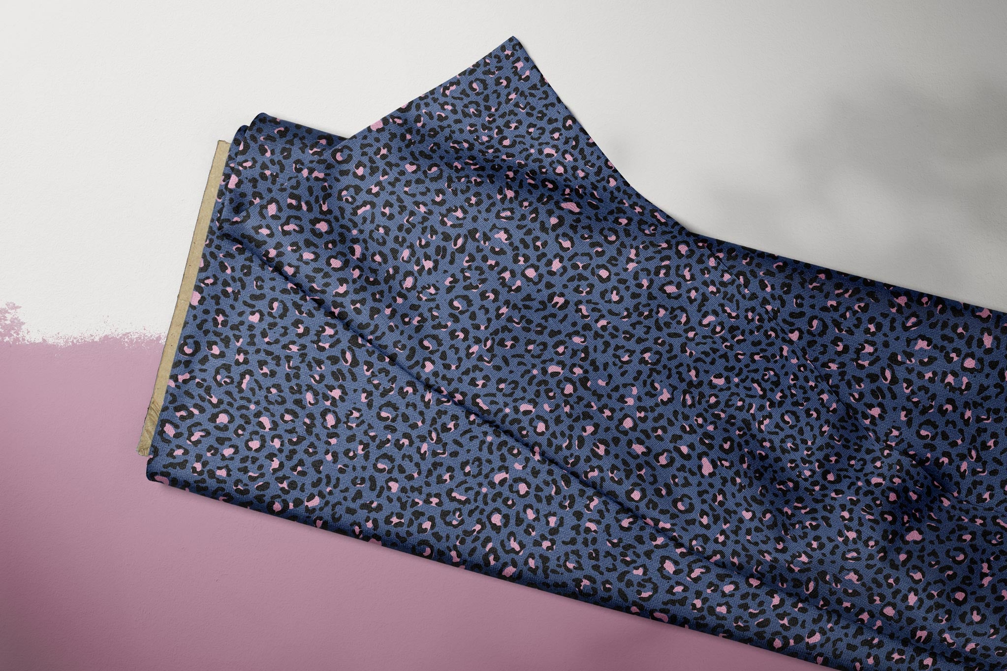 Supersoft Premium Jersey "Katzengold Leo" Rosa Navy 0,5 m