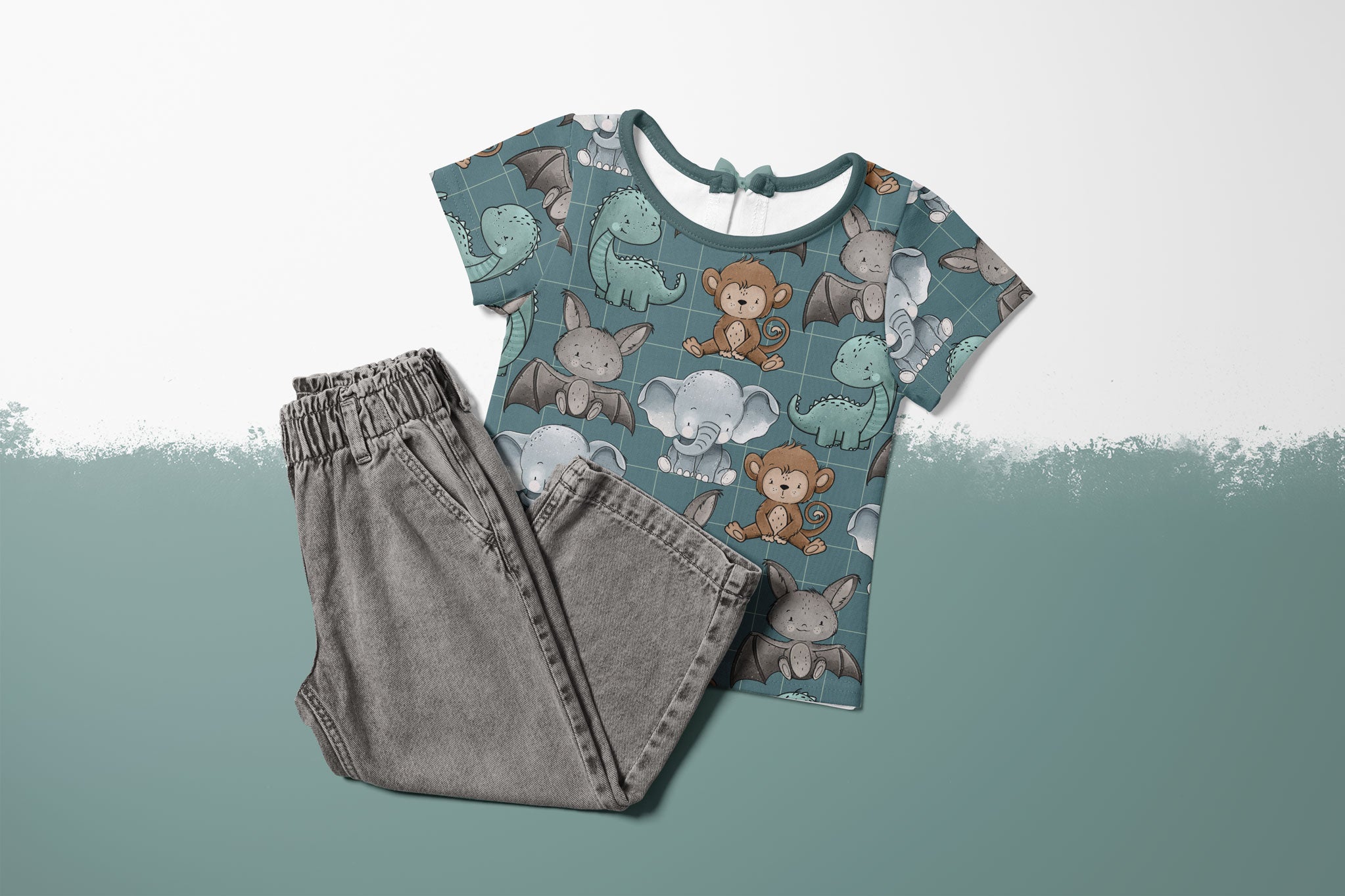 Supersoft Premium Jersey "Lieblingstiere" klein 0,5 m