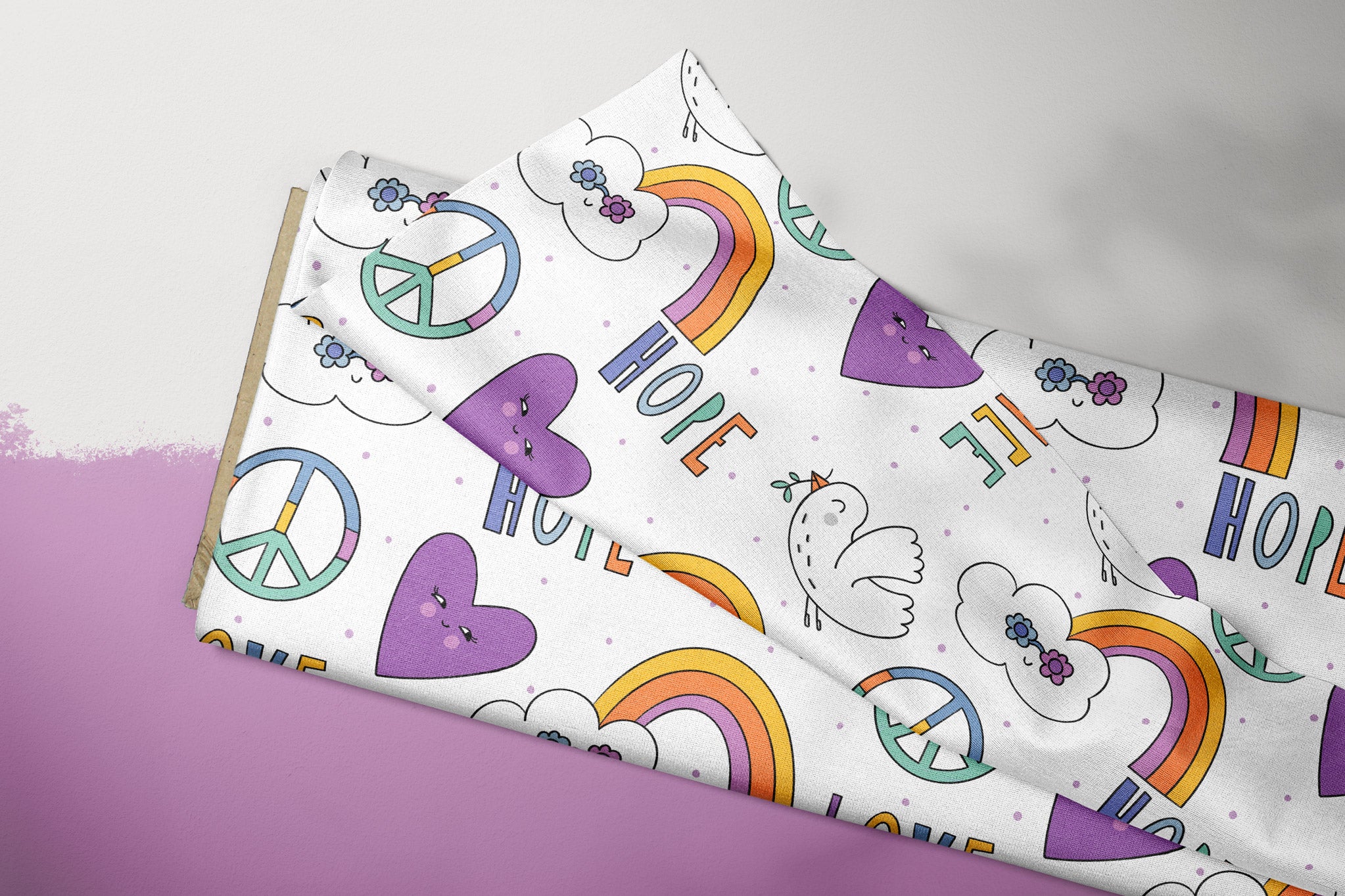 Supersoft Premium Jersey "Love and Peace" groß 0,5 m