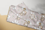 Lade das Bild in den Galerie-Viewer, Supersoft Premium BIO Jersey "Margeritenhäschen neutral" Hase beige groß 0,5 m
