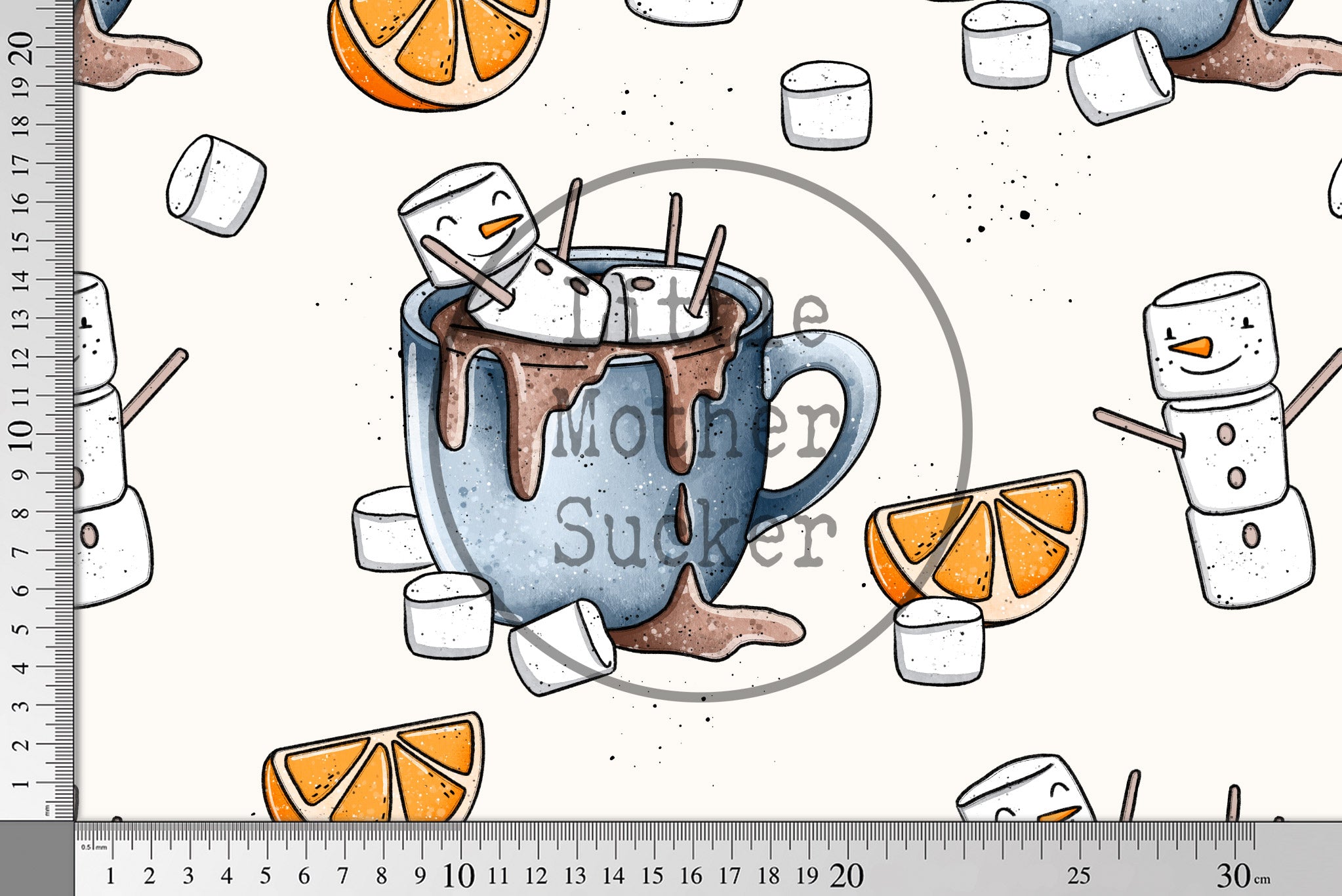 Supersoft Premium BIO French Terry "Marshies" Tassen groß 0,5 m