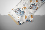 Lade das Bild in den Galerie-Viewer, Supersoft Premium BIO French Terry "Marshies" blau Tassen klein 0,5 m
