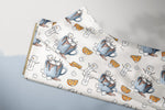 Lade das Bild in den Galerie-Viewer, Supersoft Premium BIO French Terry "Marshies" blau Tassen klein 0,5 m
