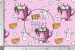 Lade das Bild in den Galerie-Viewer, Supersoft Premium BIO French Terry "Marshies" pink Tassen klein 0,5 m
