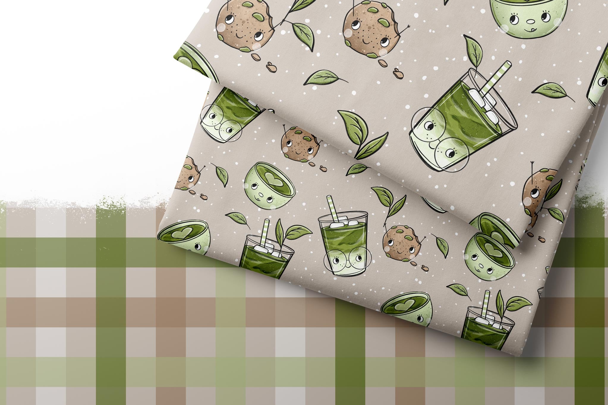 Supersoft Premium BIO Jersey "Matcha Lover" groß 0,5 m