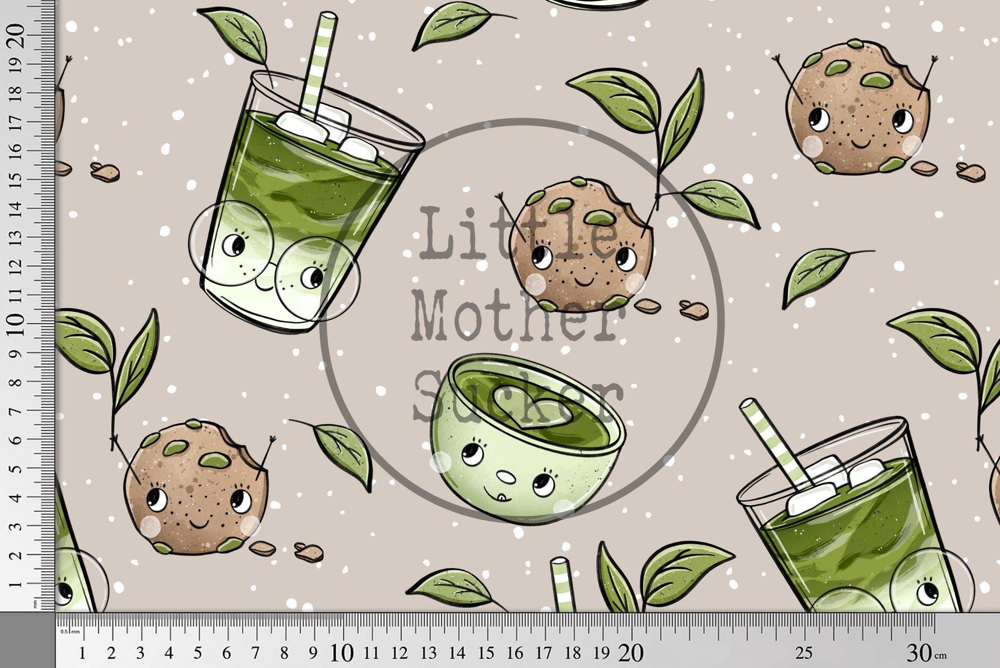 Supersoft Premium BIO Jersey "Matcha Lover" groß 0,5 m