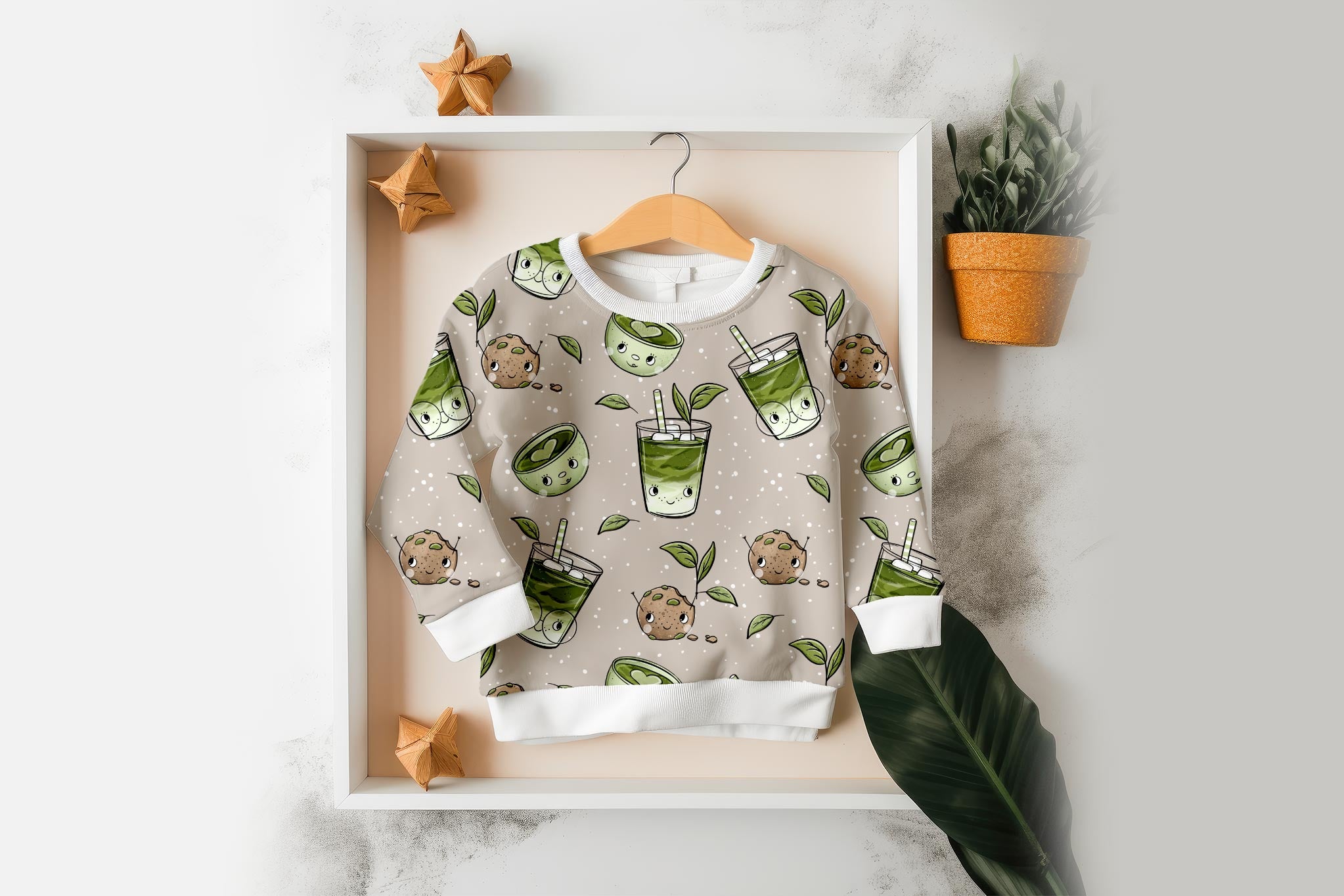Supersoft Premium BIO Jersey "Matcha Lover" groß 0,5 m