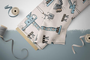Supersoft Premium French Terry "Mobile Crane" groß 0,5 m