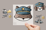 Lade das Bild in den Galerie-Viewer, Bügelbild "Police Time"
