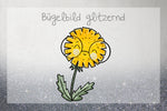 Lade das Bild in den Galerie-Viewer, Bügelbild &quot;Pustezahn und Löwenblume&quot; Löwenblume GLITZERND
