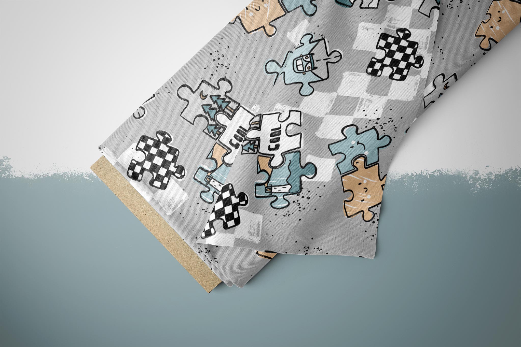Supersoft Premium BIO Jersey "Puzzle Leben" Puzzle boy groß 0,5 m