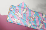 Lade das Bild in den Galerie-Viewer, Supersoft Premium Jersey &quot;Rainbow Unicorn Kitty&quot; groß 0,5 m
