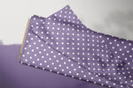 Lade das Bild in den Galerie-Viewer, Supersoft Premium BIO French Terry "Reh Lina" lila Dots 0,5 m
