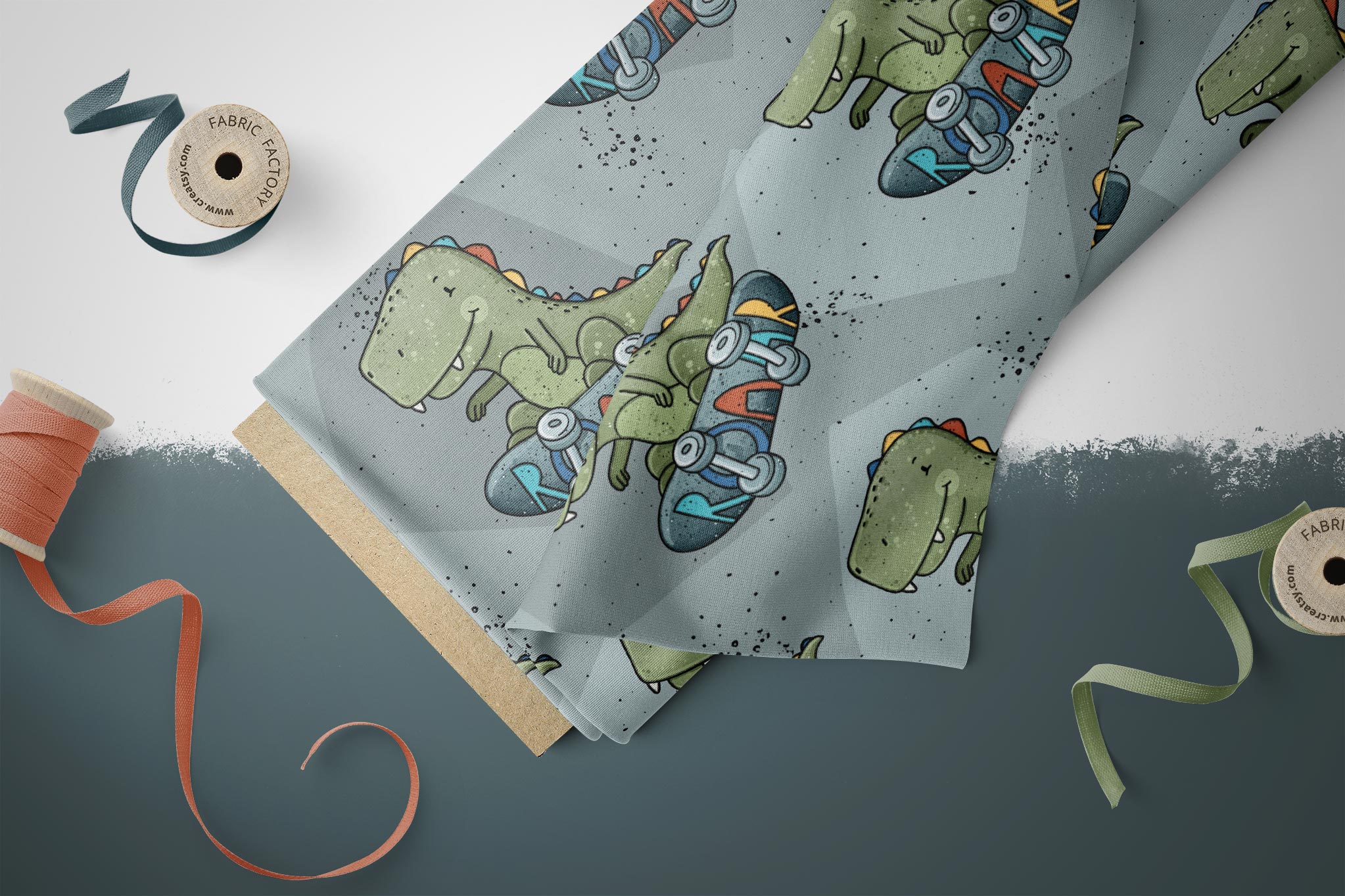 Supersoft Premium French Terry "Rex Skate" slate groß 0,9 m Rest
