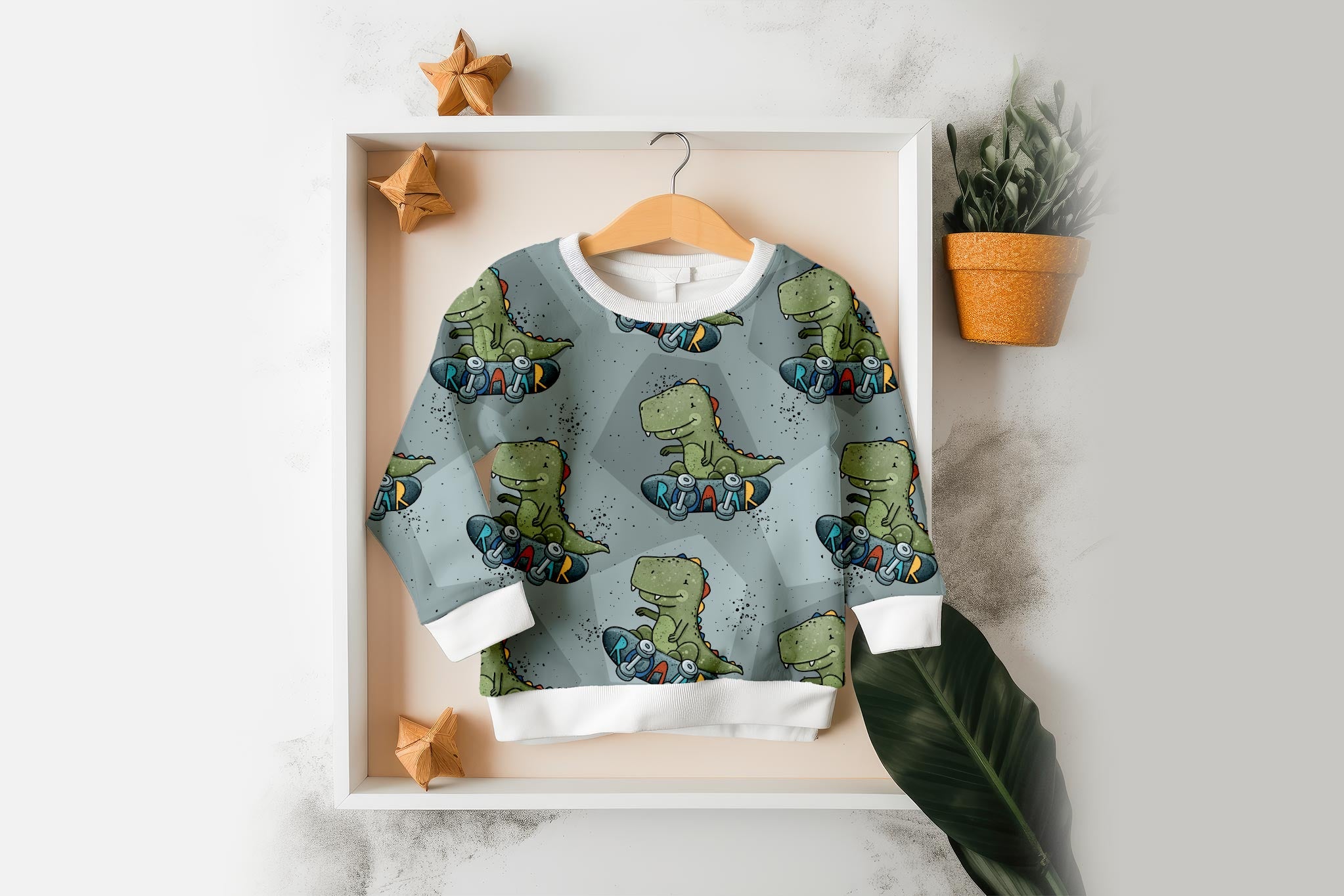 Supersoft Premium French Terry "Rex Skate" slate groß 0,9 m Rest