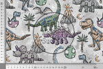 Lade das Bild in den Galerie-Viewer, Supersoft Premium French Terry &quot;Robo Dinoworld&quot; groß 0,5 m
