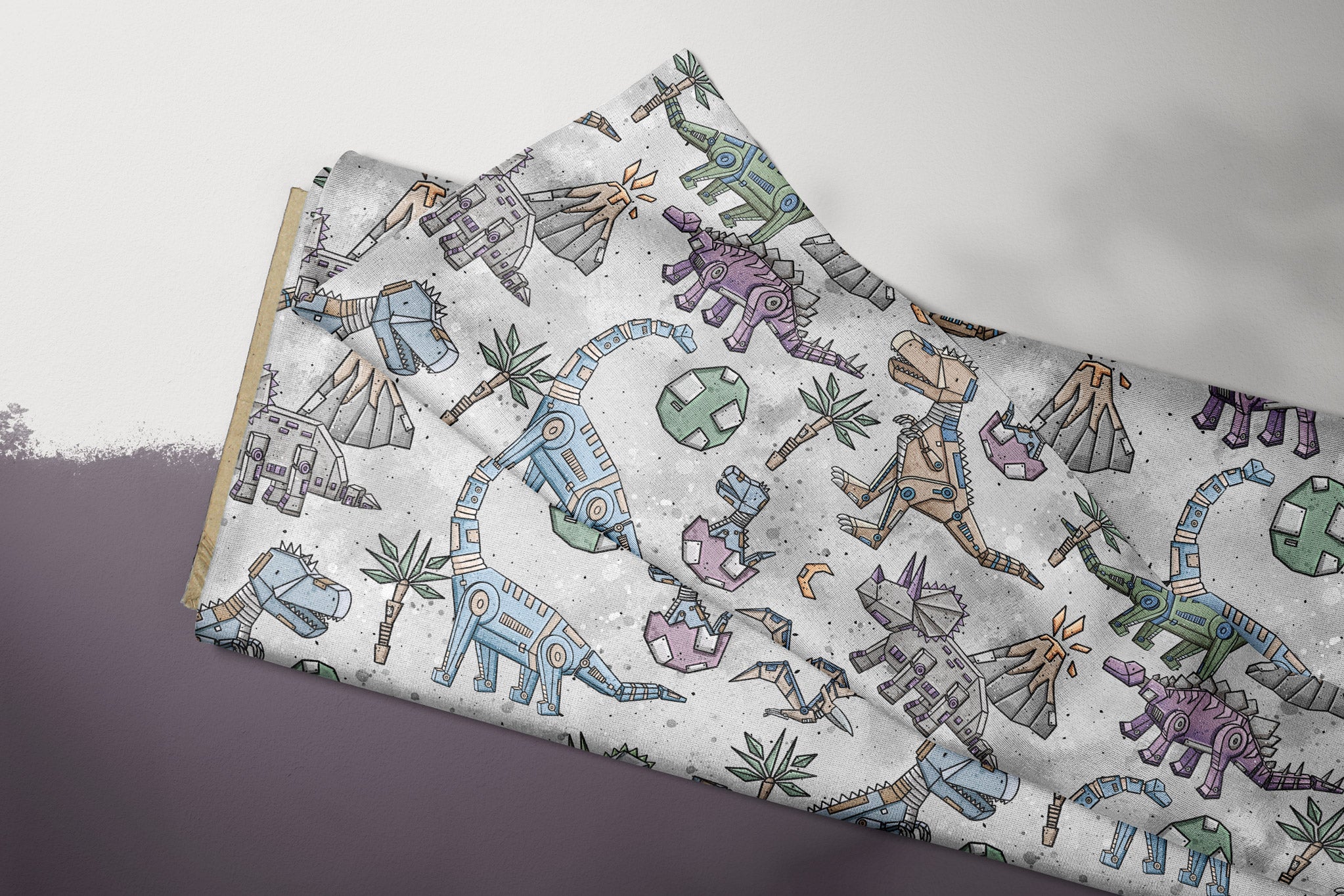 Supersoft Premium French Terry "Robo Dinoworld" groß 0,5 m