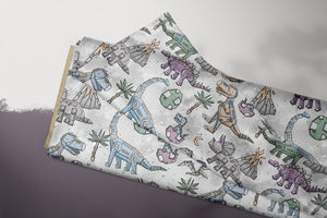 Supersoft Premium French Terry "Robo Dinoworld" groß 0,5 m