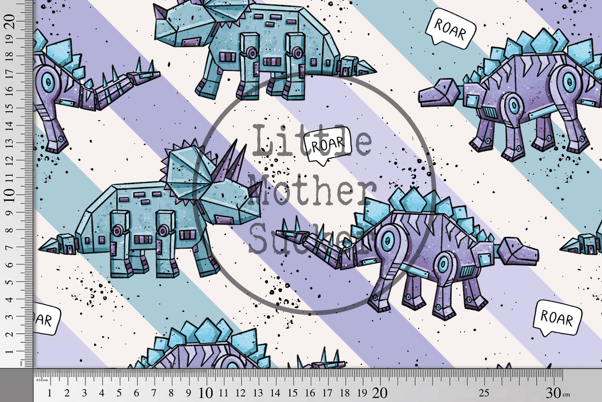 Supersoft Premium Jersey "Robo Saurier" lila Dinos groß 0,5 m