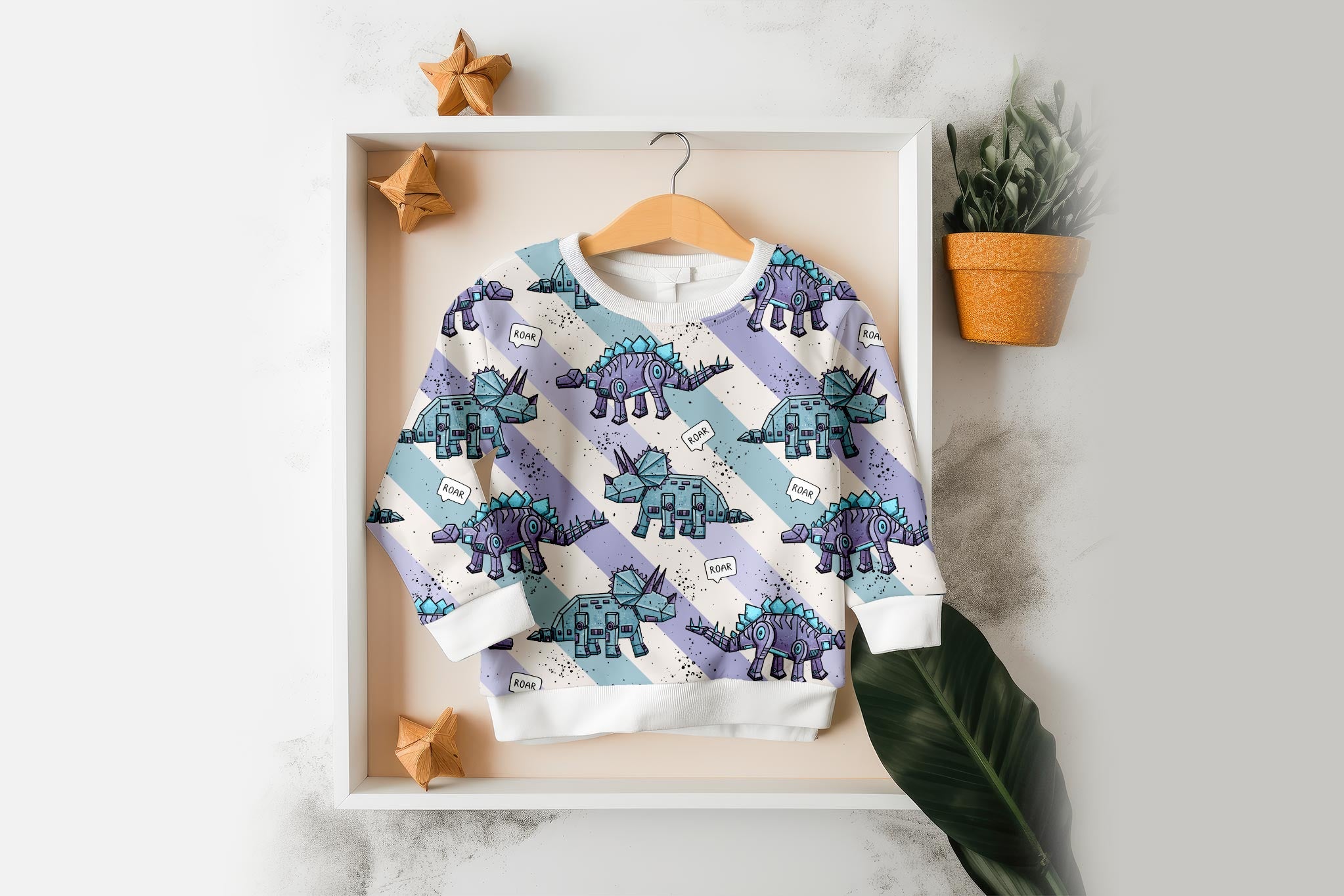 Supersoft Premium Jersey "Robo Saurier" lila Dinos groß 0,5 m