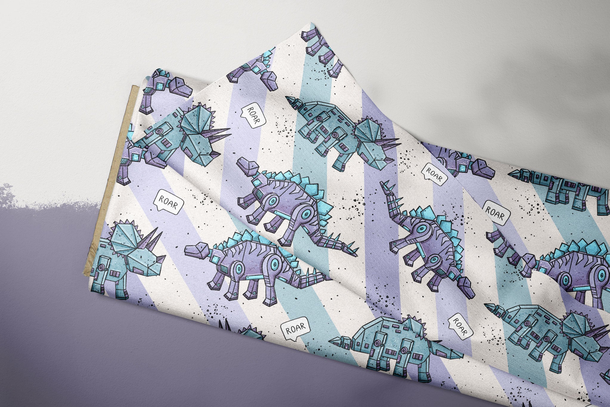 Supersoft Premium Jersey "Robo Saurier" lila Dinos groß 0,5 m