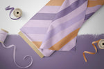 Lade das Bild in den Galerie-Viewer, Supersoft Premium French Terry &quot;Ryu&quot; Lila Streifen Groß 0,5 m
