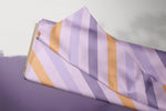 Lade das Bild in den Galerie-Viewer, Supersoft Premium French Terry &quot;Ryu&quot; Lila Streifen Groß 0,5 m
