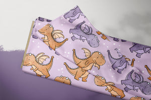 Supersoft Premium French Terry "Ryu" Lila groß 0,5 m