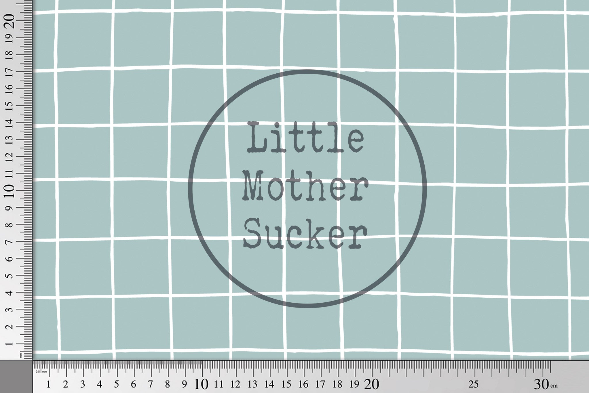 Supersoft Premium French Terry "School Time" Grid 0,5 m