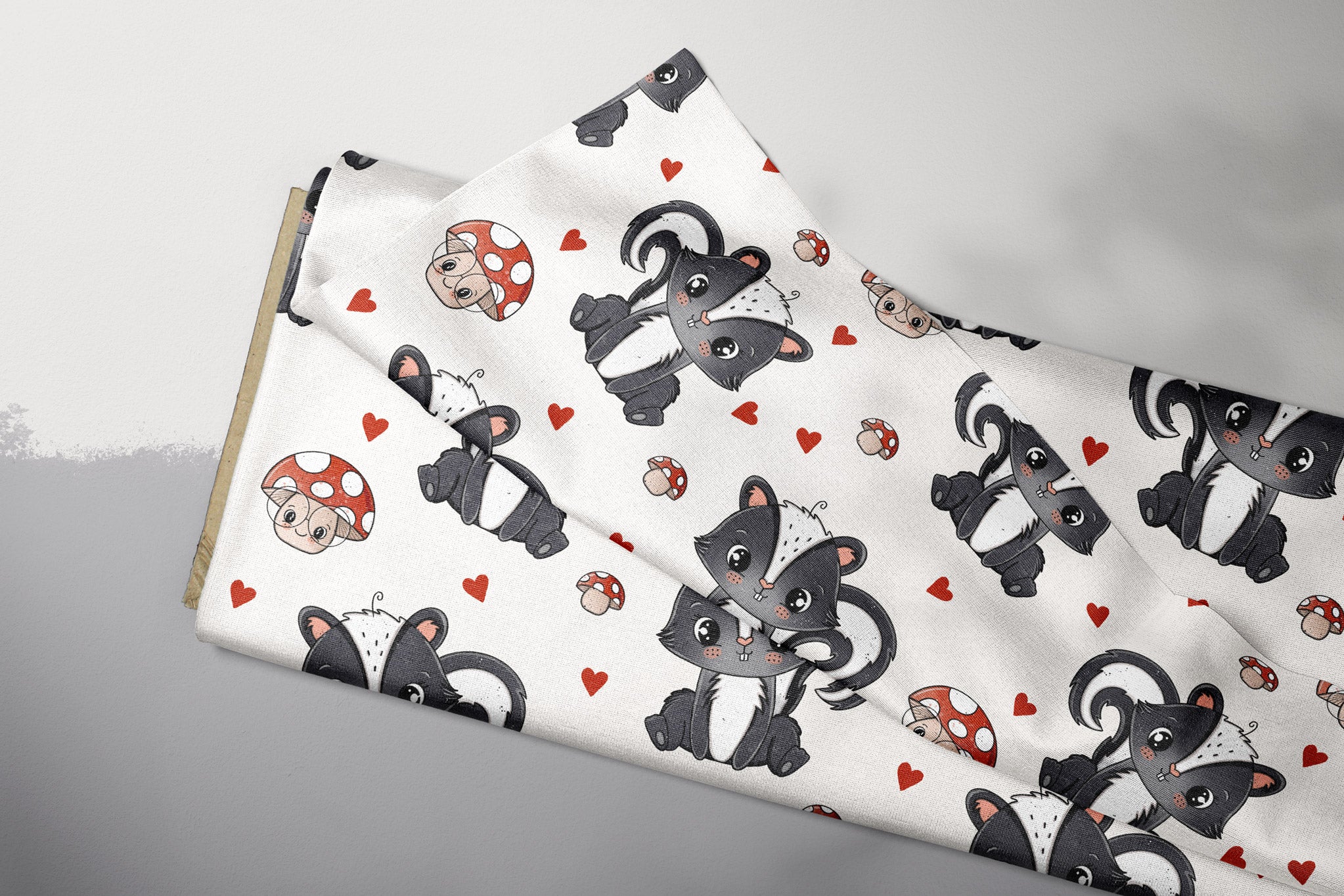 Supersoft Premium BIO French Terry "Stinktierchen" groß 0,5 m BREIT