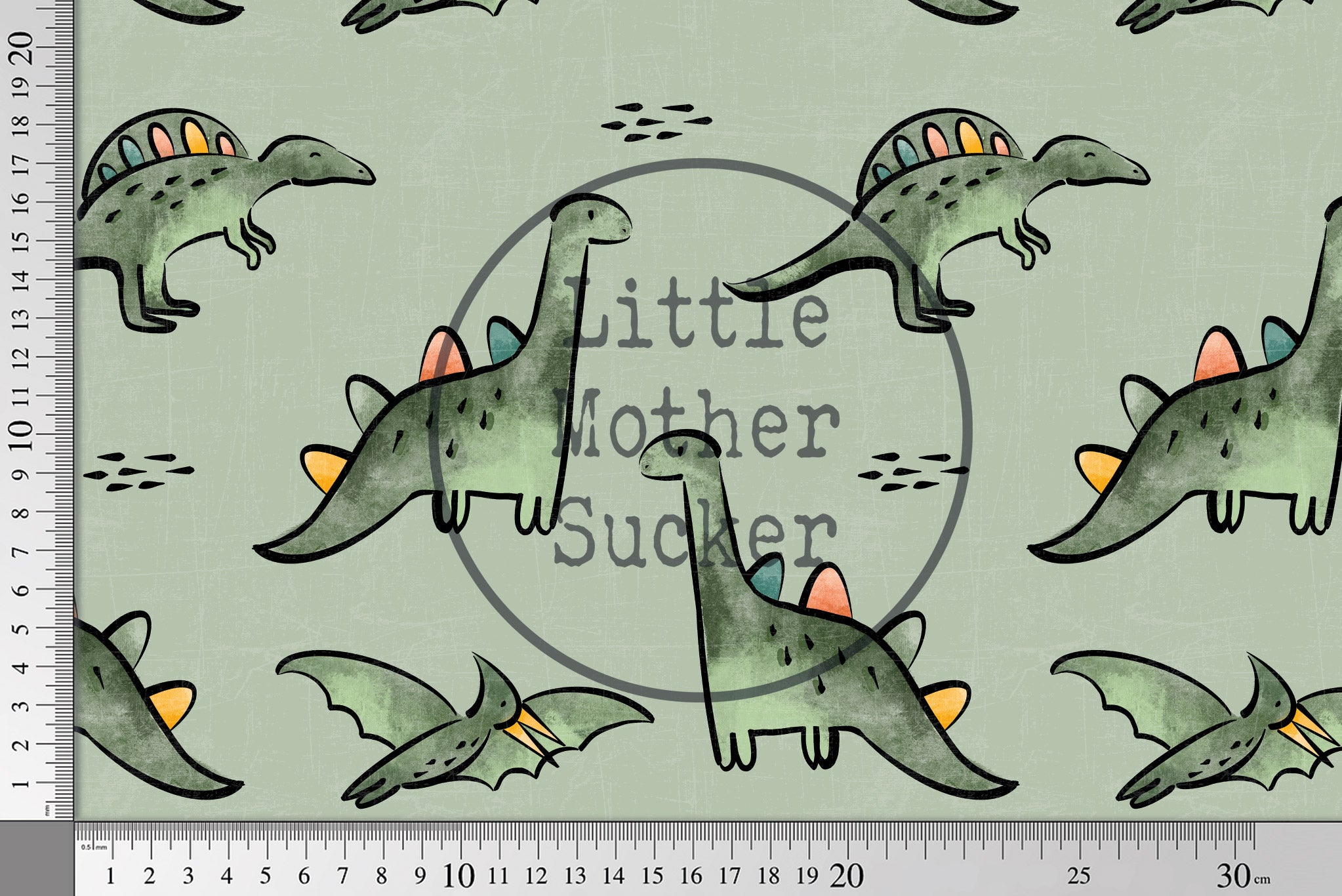 Supersoft Premium Jersey "Süße Saurier" klein 0,5 m