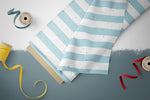 Lade das Bild in den Galerie-Viewer, Supersoft Premium French Terry &quot;Summer Drinks&quot; Stripes groß 0,5 m
