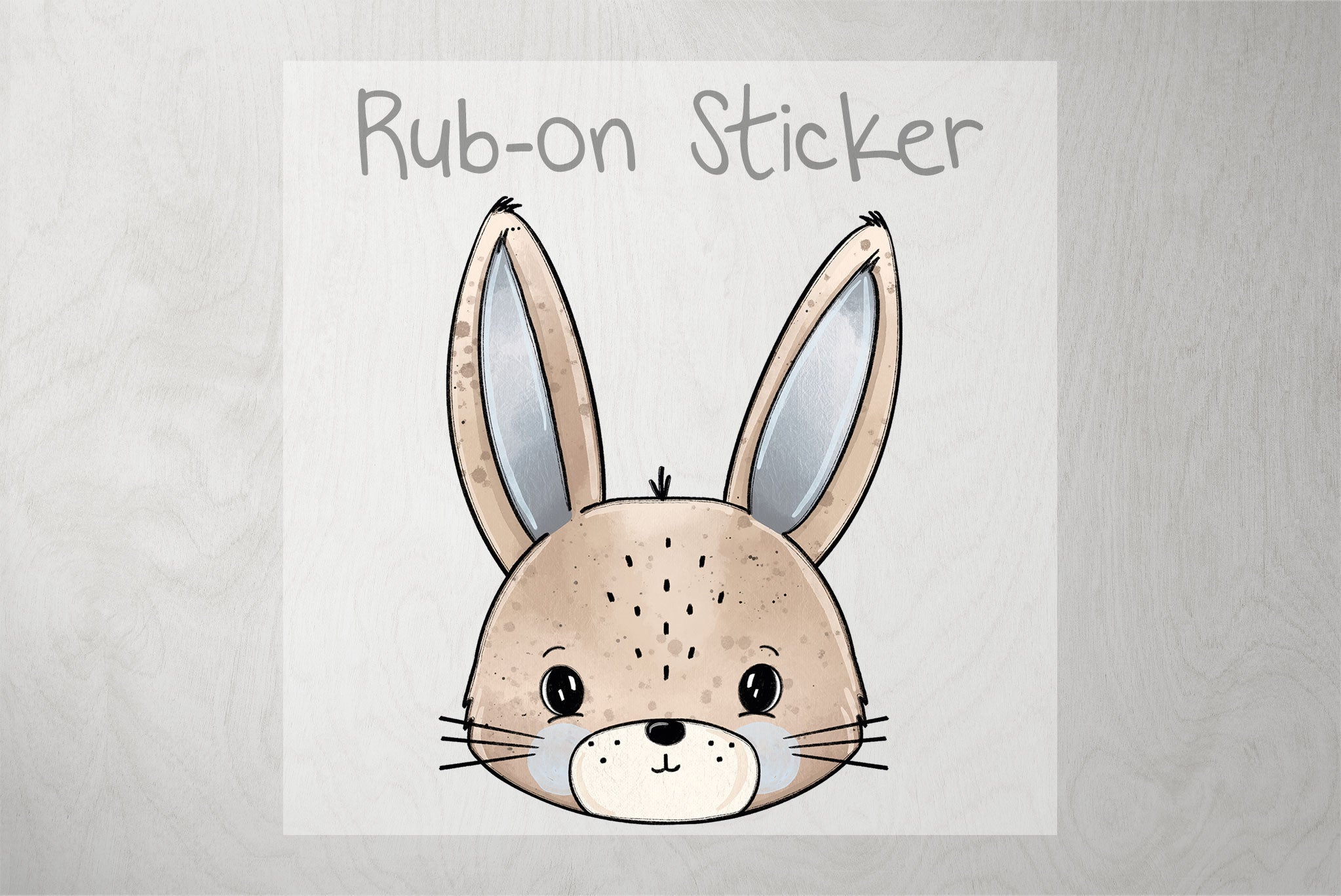 Rub-on Sticker "Sunny Bunny" boy Augen offen