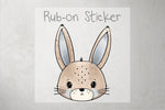 Lade das Bild in den Galerie-Viewer, Rub-on Sticker &quot;Sunny Bunny&quot; boy Augen offen
