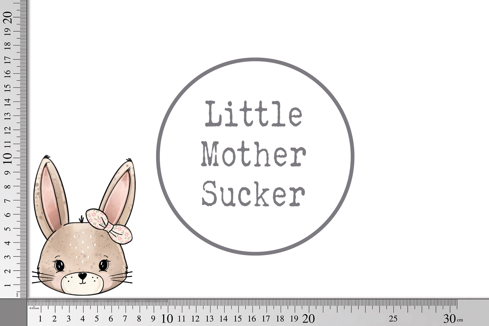 Rub-on Sticker "Sunny Bunny" girl Augen offen