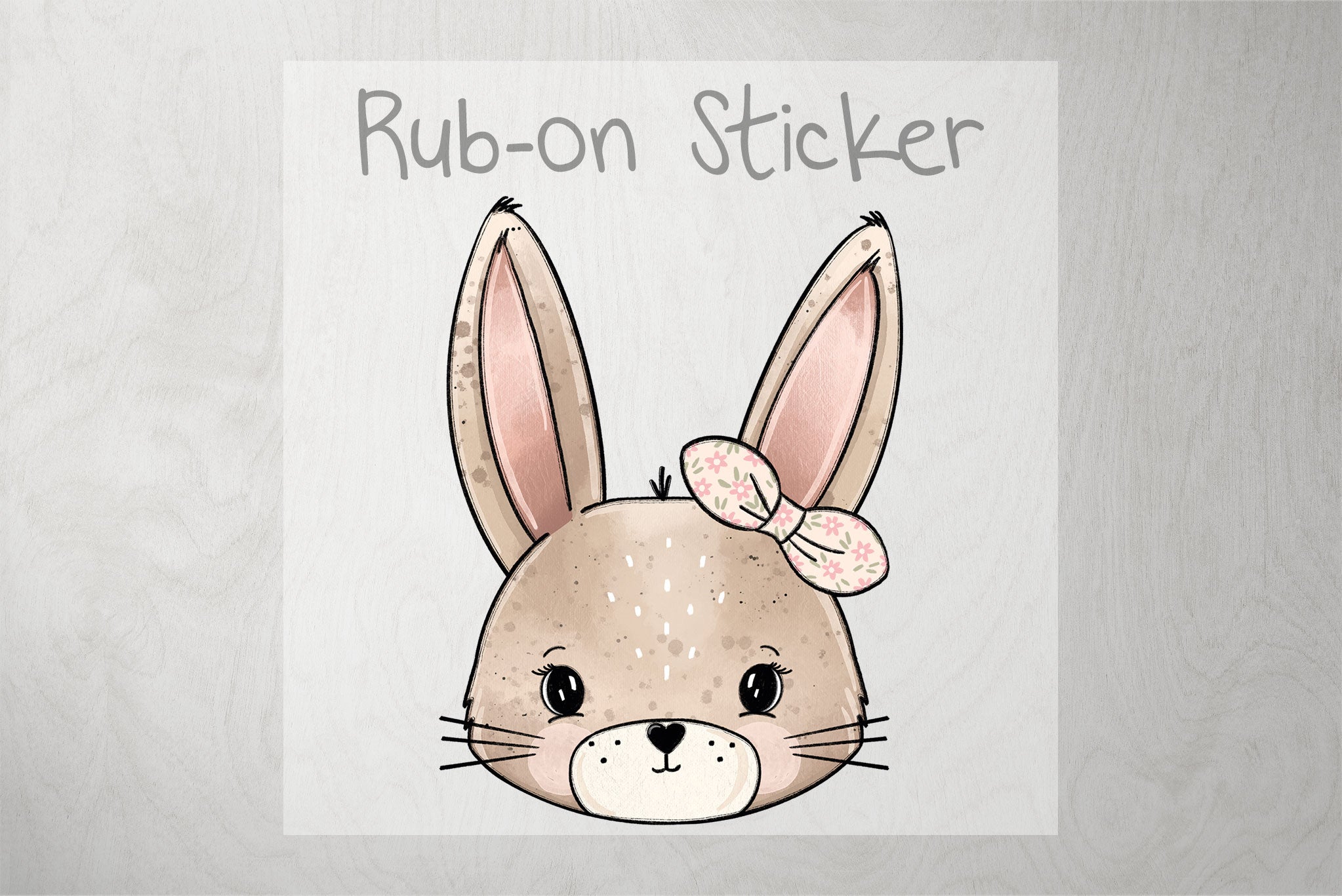 Rub-on Sticker "Sunny Bunny" girl Augen offen