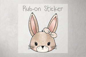 Rub-on Sticker "Sunny Bunny" girl Augen offen