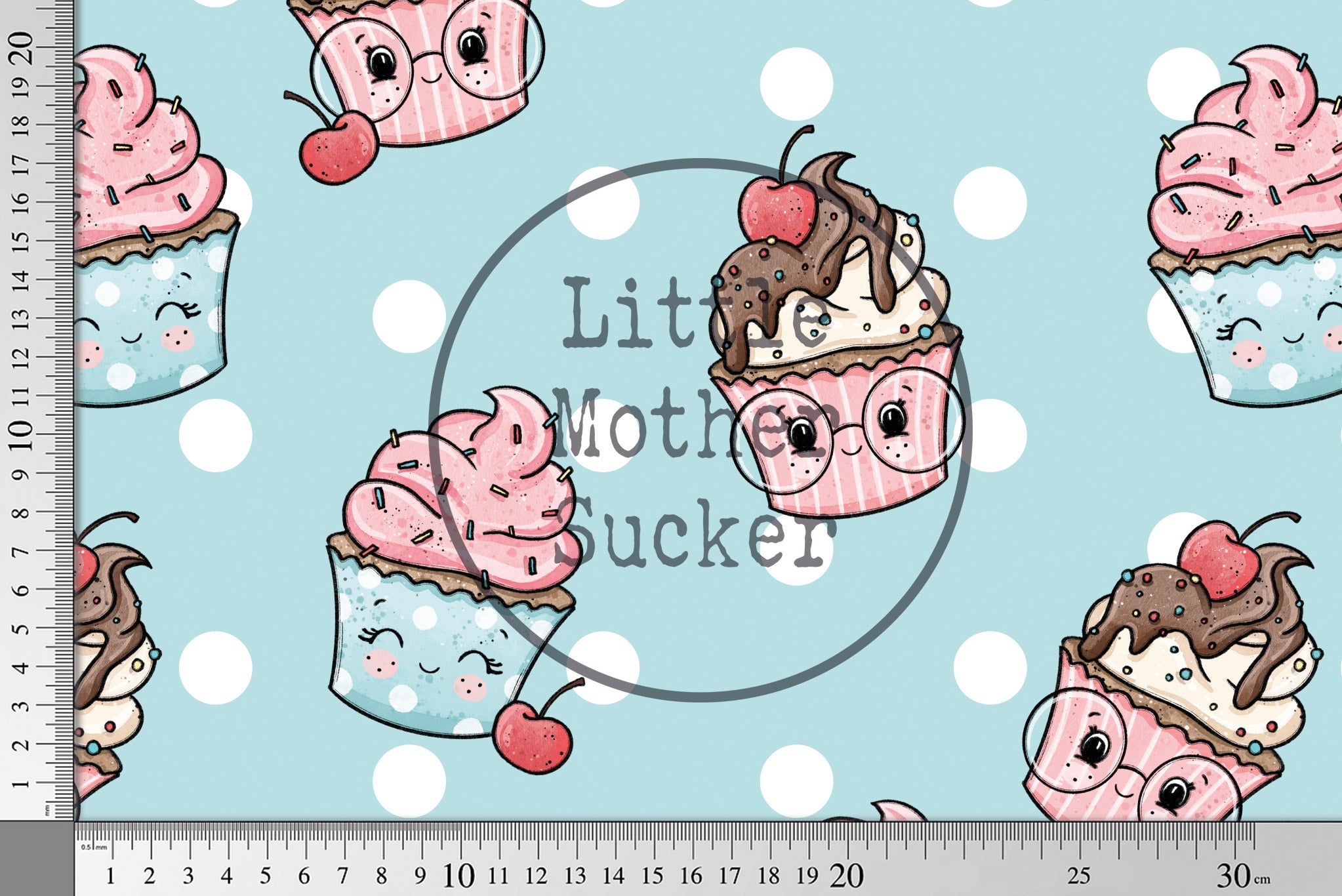 Supersoft Premium Jersey "Sweet Cupcakes" groß 0,75 m Rest
