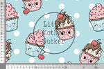 Lade das Bild in den Galerie-Viewer, Supersoft Premium Jersey &quot;Sweet Cupcakes&quot; groß 0,75 m Rest
