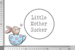 Lade das Bild in den Galerie-Viewer, Rub-on Sticker &quot;Tassenhase&quot; blau
