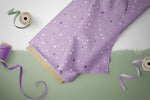 Lade das Bild in den Galerie-Viewer, Supersoft Premium Jersey &quot;Weinbeeren&quot; Dots Lila helldunkel 0,5 m
