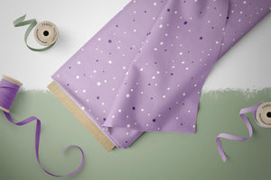 Supersoft Premium Jersey "Weinbeeren" Dots Lila helldunkel 0,5 m